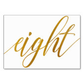 Tafelnummers - Luxe Typografie (Faux Gold Folie) 8 (Achterkant)