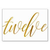 Tafelnummers - Luxe typografie - Nep goud folie 12 (Achterkant)