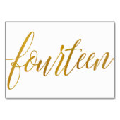 Tafelnummers - Luxe typografie - Nep goud folie 14 (Achterkant)