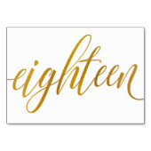 Tafelnummers - Luxe typografie - Nep goud folie 18 (Achterkant)