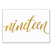 Tafelnummers - Luxe typografie - Nep goud folie 19 (Achterkant)