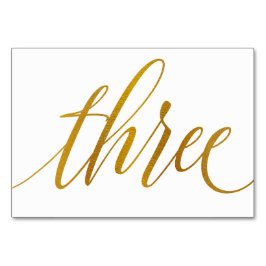 Tafelnummers - Luxe typografie (nep goud folie) 3