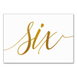 Tafelnummers - Luxe typografie (nep goud folie) 6
