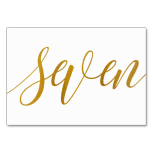 Tafelnummers - Luxe typografie (nepgoud folie) 7