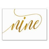 Tafelnummers - Luxe typografie (nepgoud folie) 9 (Achterkant)