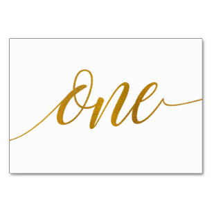 Tafelnummers - Luxe typografie (nepsilvereffect) 1