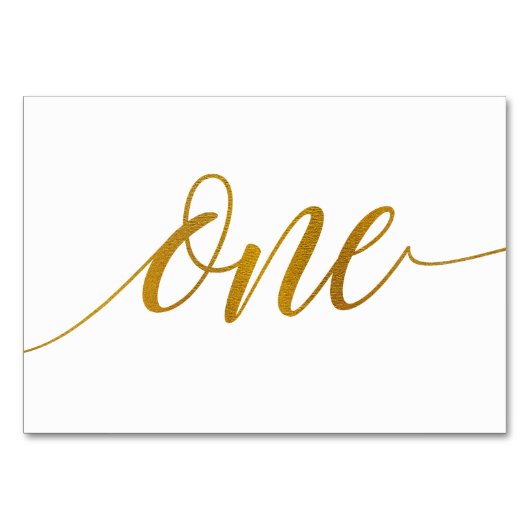 Tafelnummers - Luxe typografie (nepsilvereffect) 1 (Voorkant)
