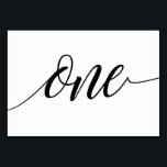 Tafelnummers - Luxe Typografie (zwart) 1<br><div class="desc">Tabel Nummer 1: Deze luxe elegante kalligrafie landschap tabel nummer kaart is ingesteld in zwart, maar u kunt het veranderen in elke kleur die u wilt alleen door het veranderen van de achtergrond kleur. **HOE DE ONTWERPKLEUR TE WIJZIGEN (Het woord "RSVP")** 1) Klik op de Button "Personaliseren". 2) Klik onderaan...</div>