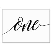 Tafelnummers - Luxe Typografie (zwart) 1 (Achterkant)