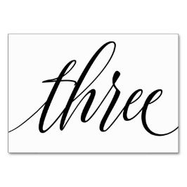 Tafelnummers - Luxe Typografie (zwart) 3