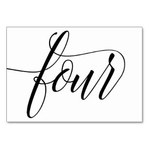 Tafelnummers - Luxe Typografie (zwart) 4