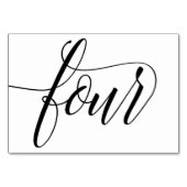 Tafelnummers - Luxe Typografie (zwart) 4 (Voorkant)