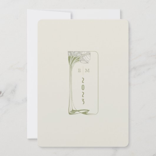 Tafelnummers Mackintosh Trees Sage Groen (Achterkant)