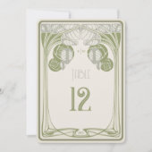 Tafelnummers Mackintosh Trees Sage Groen (Voorkant)