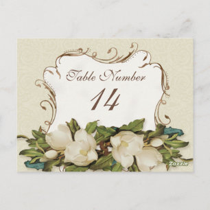 Tafelnummers  Magnolia wervelingen Damask Kaart