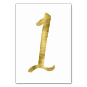 Tafelnummers met Gold Foil-effect nummer 1 (Voorkant)
