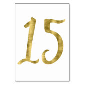 Tafelnummers met Gold Foil-effect nummer 15 (Voorkant)
