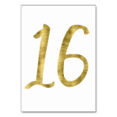 Tafelnummers met Gold Foil-effect nummer 16 (Achterkant)