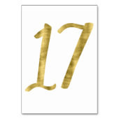 Tafelnummers met Gold Foil-effect nummer 17 (Achterkant)