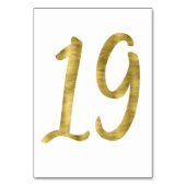 Tafelnummers met Gold Foil-effect nummer 19 (Achterkant)