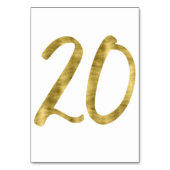 Tafelnummers met Gold Foil-effect nummer 20 (Voorkant)
