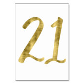 Tafelnummers met Gold Foil-effect nummer 21 (Voorkant)