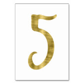 Tafelnummers met Gold Foil-effect nummer 5 (Voorkant)