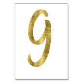 Tafelnummers met Gold Foil-effect nummer 9 (Voorkant)