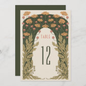 Tafelnummers Olijf & Sinaasappel bruiloft (Voorkant / Achterkant)