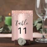 Tafelnummers Roos Gold Glitter Wedding<br><div class="desc">Stel je een wereld voor waar elke tafel een verhaal is dat zich moet ontvouwen, waar elk getal de belofte van gelach, liefde en onvergetelijke herinneringen inhoudt. Welkom in het betoverende rijk van bruiloften, waar zelfs de kleinste details schitteren met magie en verwondering. Als je de grote balzaal binnengaat, worden...</div>