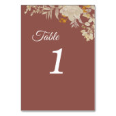 Tafelnummers Roos najaar Boho Wedding Table Sign (Voorkant)