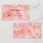 Tafelnummers Roze bloemen Plaatskaartje (Voorkant / Achterkant)
