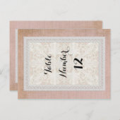 Tafelnummers Rustic Lace w Aged  Linen (Voorkant / Achterkant)