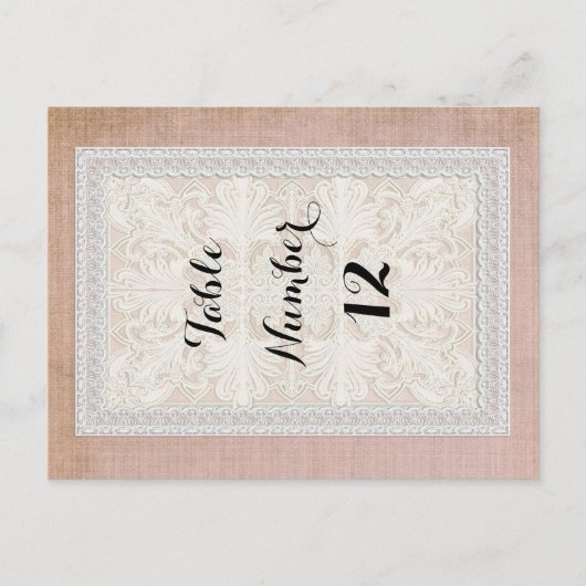 Tafelnummers Rustic Lace w Aged  Linen (Voorkant)