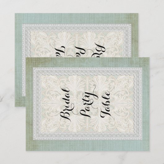 Tafelnummers Rustic Lace w Aged  Linen (Voorkant / Achterkant)