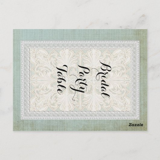 Tafelnummers Rustic Lace w Aged  Linen (Achterkant)