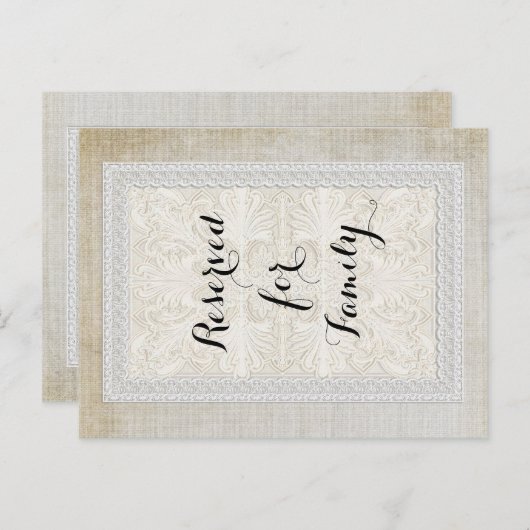 Tafelnummers Rustic Lace w Aged  Linen (Voorkant / Achterkant)