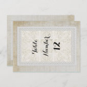 Tafelnummers Rustic Lace w Aged  Linen (Voorkant / Achterkant)