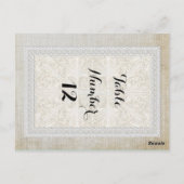 Tafelnummers Rustic Lace w Aged  Linen (Achterkant)