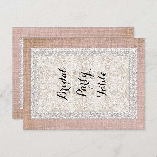 Tafelnummers Rustic Lace w Aged  Linen (Voorkant / Achterkant)