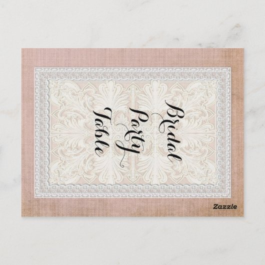 Tafelnummers Rustic Lace w Aged  Linen (Achterkant)