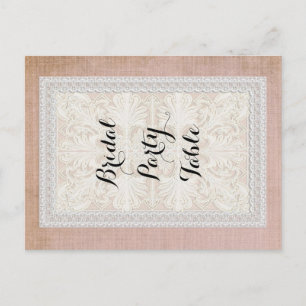 Tafelnummers Rustic Lace w Aged  Linen