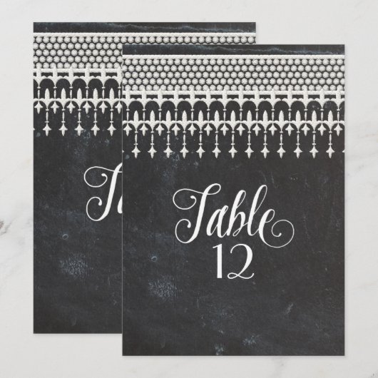 Tafelnummers Rustiek kanten krijtbord (Voorkant / Achterkant)