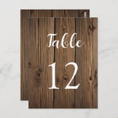 Tafelnummers Rustieke Country Barn (Voorkant / Achterkant)