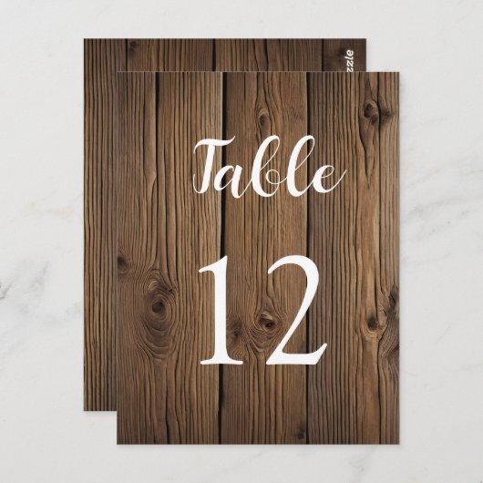 Tafelnummers Rustieke Country Barn (Voorkant / Achterkant)