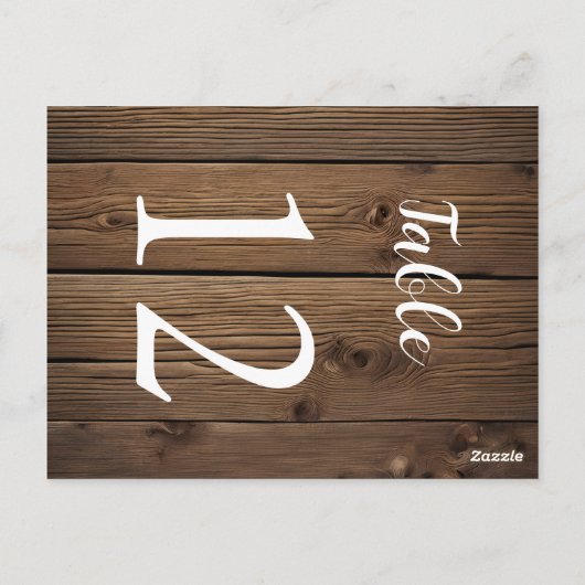 Tafelnummers Rustieke Country Barn (Achterkant)