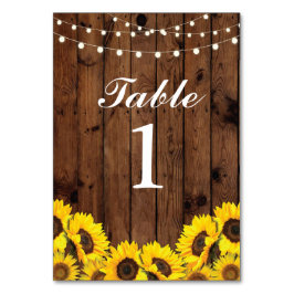 Tafelnummers Trouwen Zonnebloemen Hout Bloemen Kaa