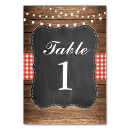 Tafelnummers Trouwhout BBQ Rustiek Hout Rood