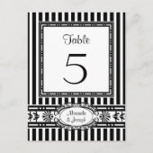 Tafelnummers Trouwreceptie Plaats Briefkaarten (Voorkant)