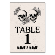 Tafelnummers Trouwschedels Rustieke Kaarten Koppel